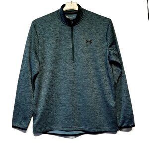 UNDER ARMOUR Pullover  sz Large  ColdGear Jacket  Fleece-lined  Heather Blue EUC